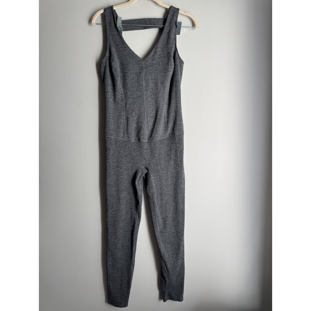 FP Movement x HATCH Maternity Jumpsuit Charcoal Grey Heather V-Neck Small
